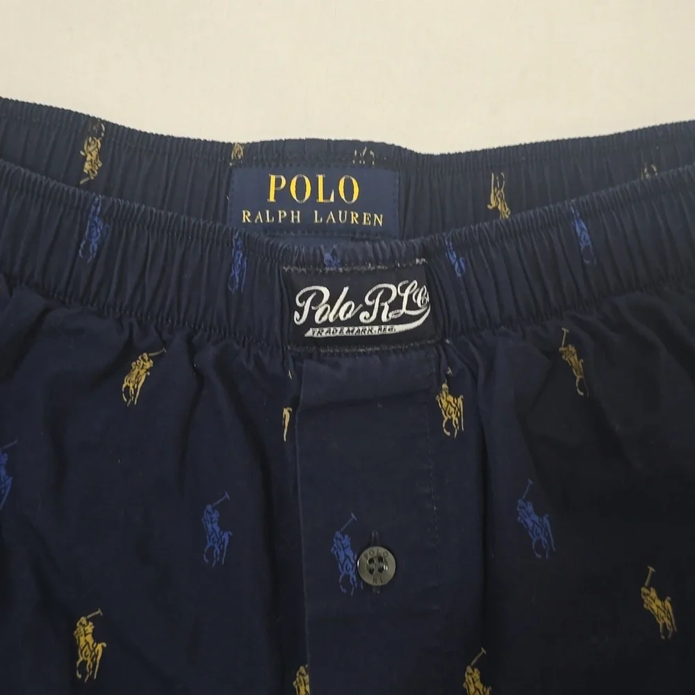 Ralph Lauren Men's Navy‎ Boxers with Gold and Blue Accents M